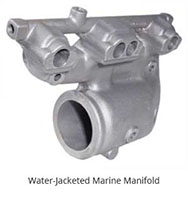 Water Jacketed Marine Manifold - Gray Icon Casting by Benton Foundry